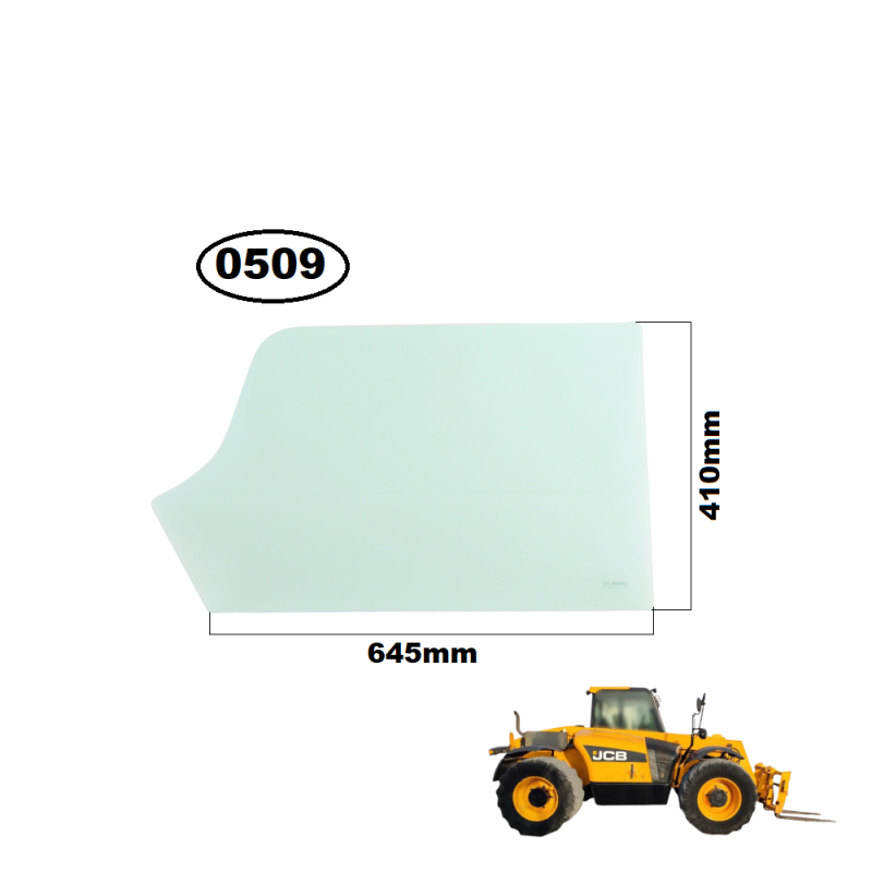 SZYBA DOLNA W DRZWI DO JCB - nr części: 332/A1586, 332A1586