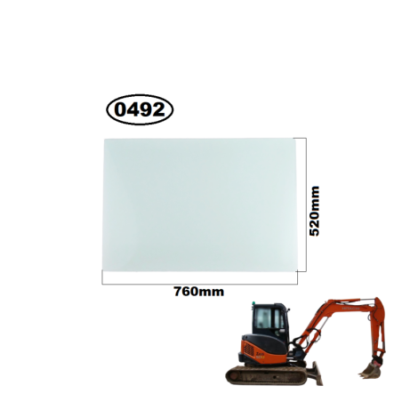 SZYBA PRZEDNIA DOLNA HITACHI ZX, AIRMAN, JOHN DEERE - nr części: 4635167