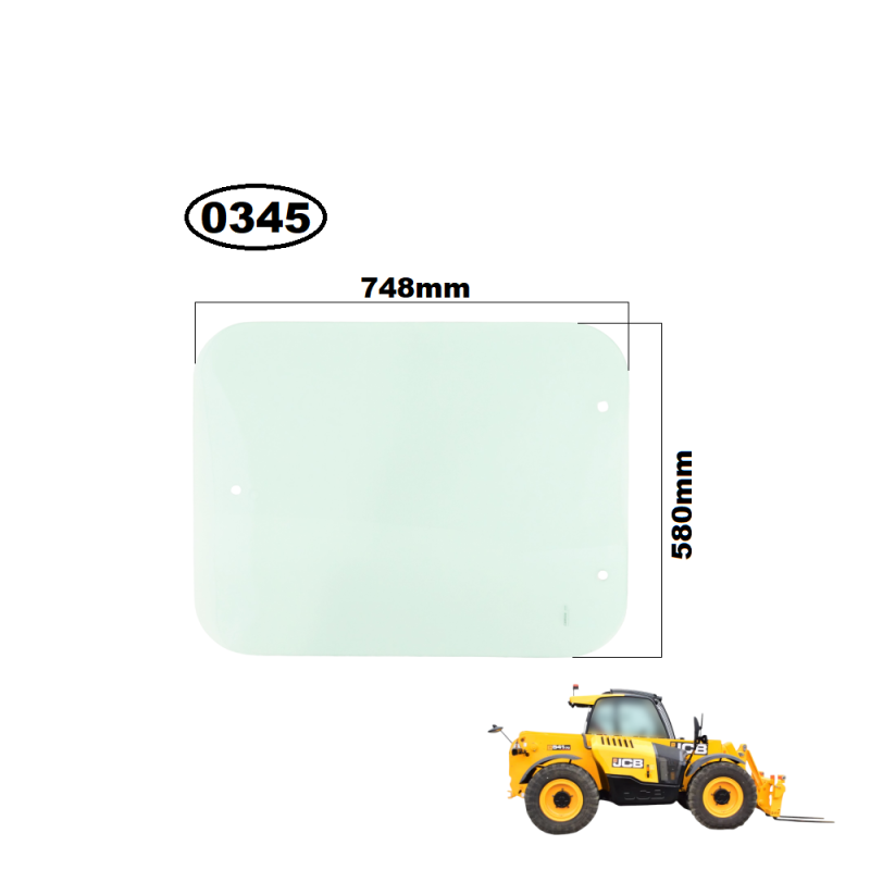 SZYBA TYLNA JCB 525.56 - nr części: 332/G0480, 332G0480