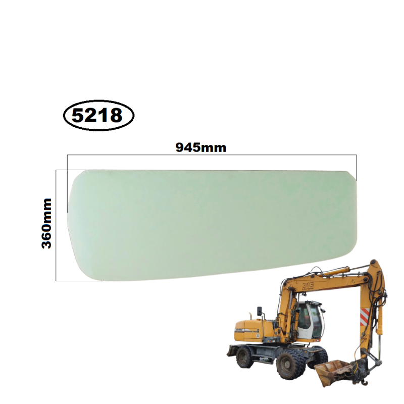 SZYBA DOLNA W DRZWI BOCZNA LEWA LIEBHERR LITRONIC