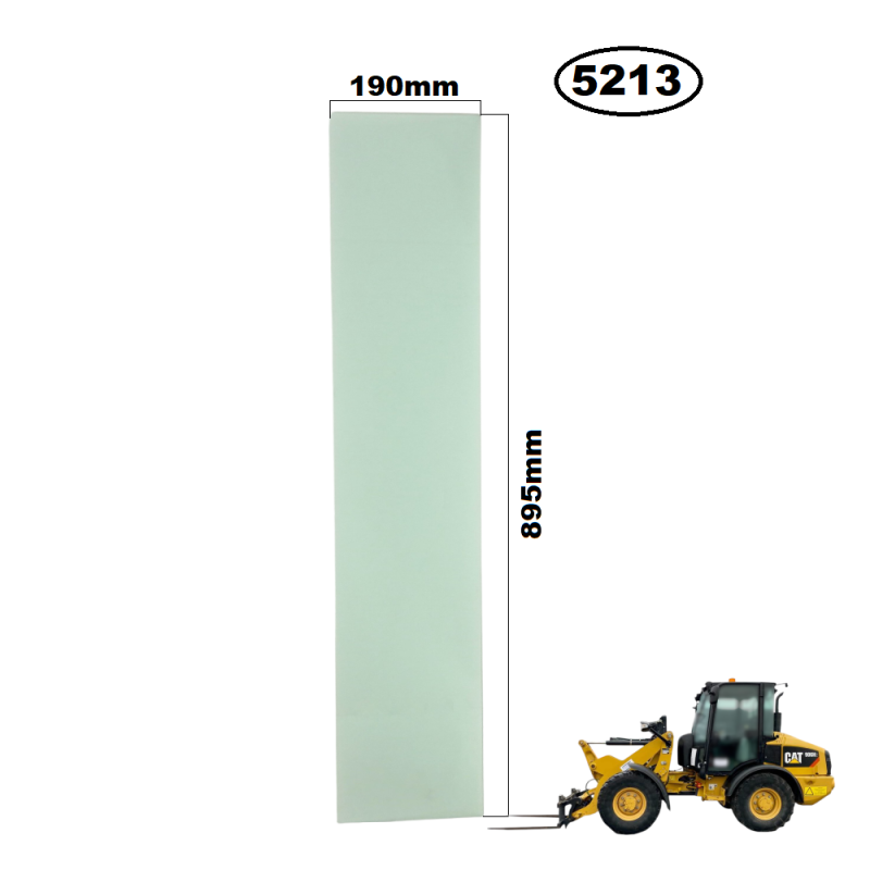 SZYBA LEWA LUB PRAWA BOCZNA TYLNA CAT SERIA K, H, M - nr części: 2667070