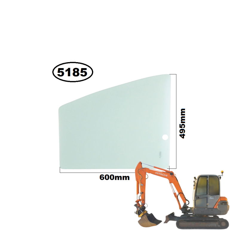 SZYBA LEWA DOLNA DRZWI AIRMAN, HITACHI ZX (ZAXIS) - nr części: E4607249