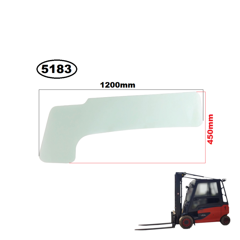 SZYBA LEWA BOCZNA W DRZWI LINDE