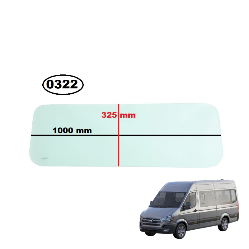 SZYBA TYLNA KABINY / ŚCIANY GRODZIOWEJ HYUNDAI H350