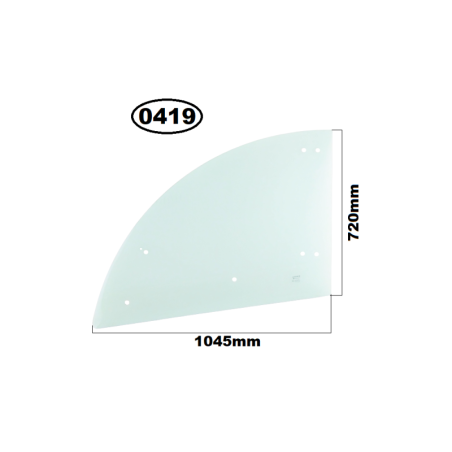 SZYBA GÓRNA W DRZWI BOBCAT, MASSEY FERGUSON - nr części: 7146741