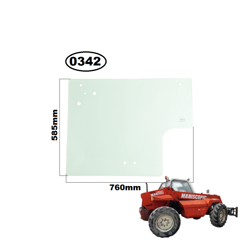 SZYBA TYLNA MANITOU - nr części: 85812641, NH85812641