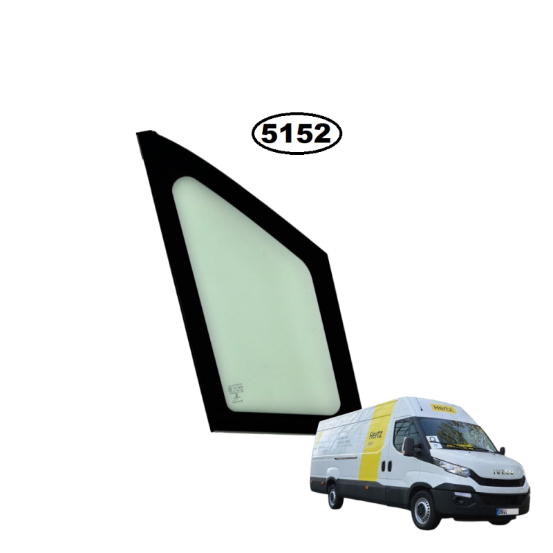 SZYBA STAŁA BOCZNA PRAWA W DRZWI TRÓJKĄT IVECO DAILY - nr części: 5801537828