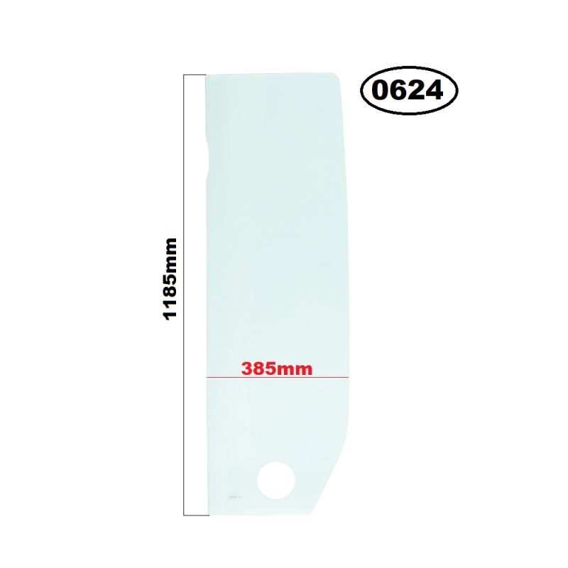 SZYBA LEWA BOCZNA TYLNA TAKEUCHI - nr części: 0378607105, 03786-07105, T0378607105