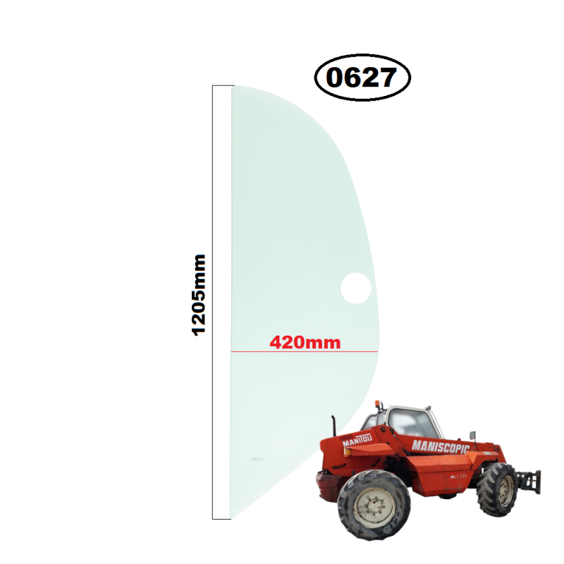 SZYBA TYLNA BOCZNA LEWA MANITOU - nr części: 748124