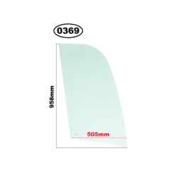 SZYBA STAŁA PRAWA BOCZNA Z PRZODU JCB - nr części: 827/80314, 332/G0015, 332G0015, 82780314, 82780087, 827/80087