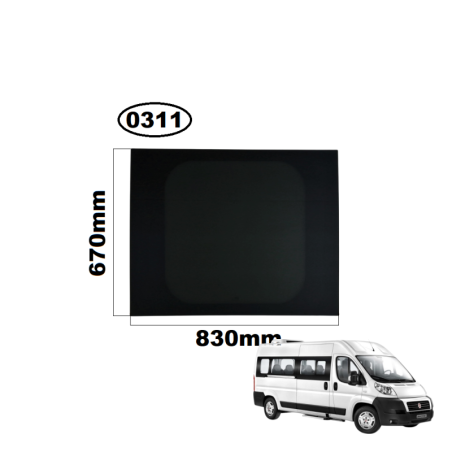 SZYBA PRAWA W DRZWI TYLNA FIAT DUCATO III, PEUGEOT BOXER II, CITROEN JUMPER II